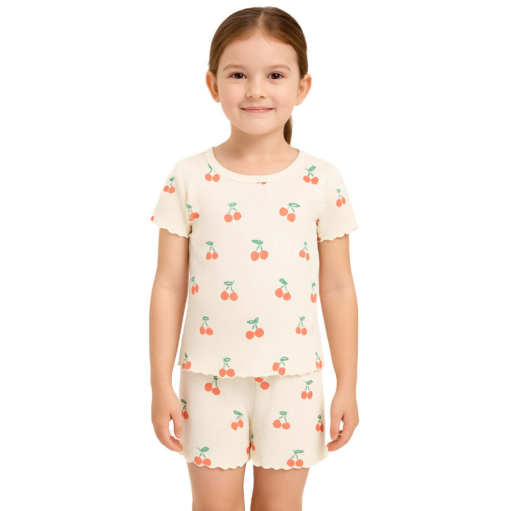 Vibrant Art Printed Pajama Top And Shorts Set