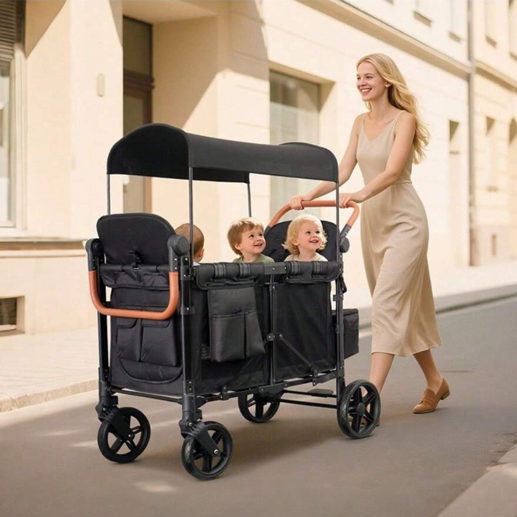 Dual Carriage Folding Wagon Stroller