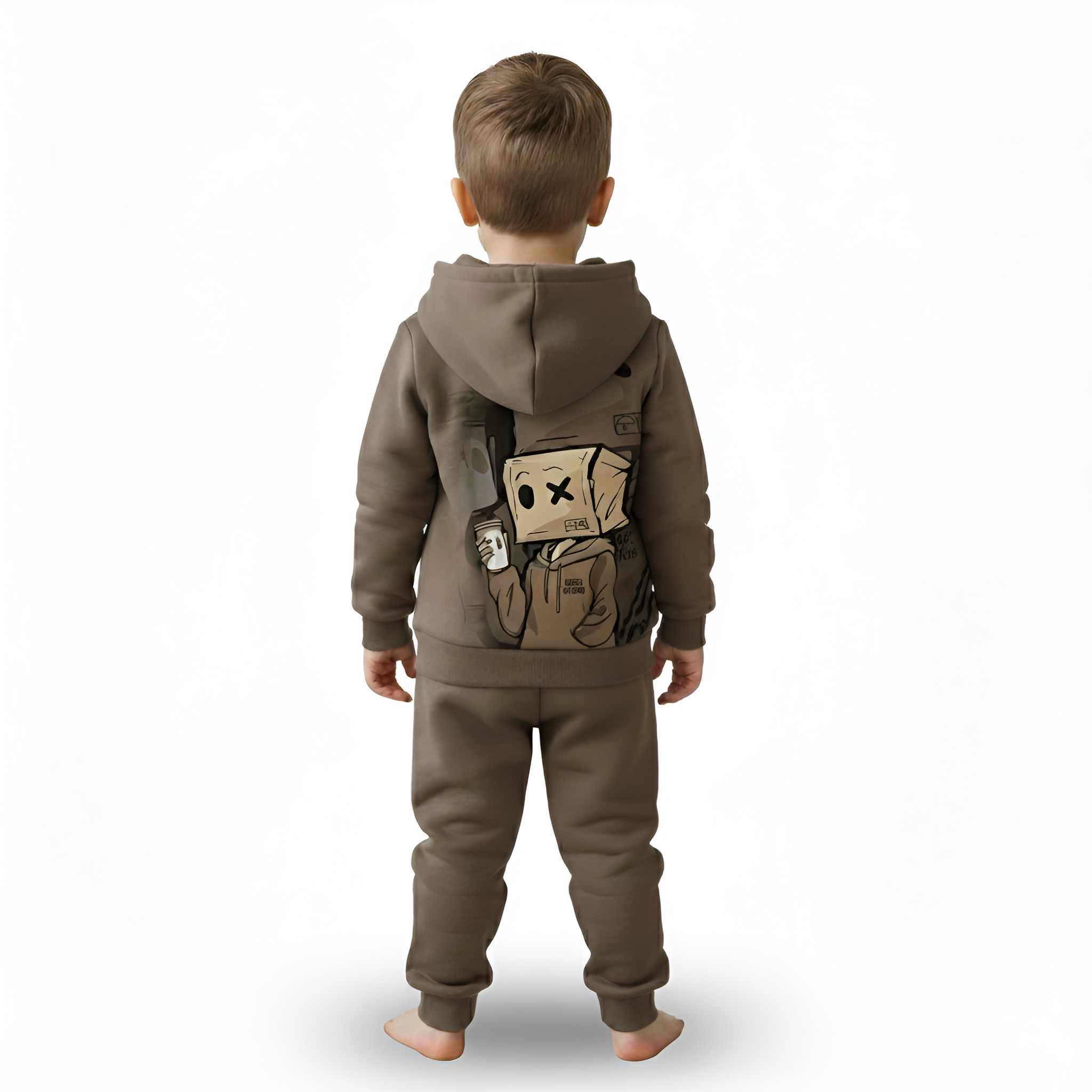 3D Graphic Print Boys Hoodie And Joggers Set