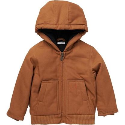 Insulated Canvas Hooded Jacket – Comfortable and Warm Outerwear - Children Pajamas