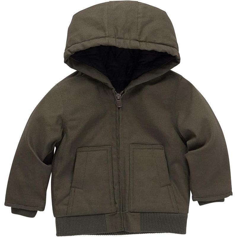Insulated Canvas Hooded Jacket – Comfortable and Warm Outerwear - Children Pajamas