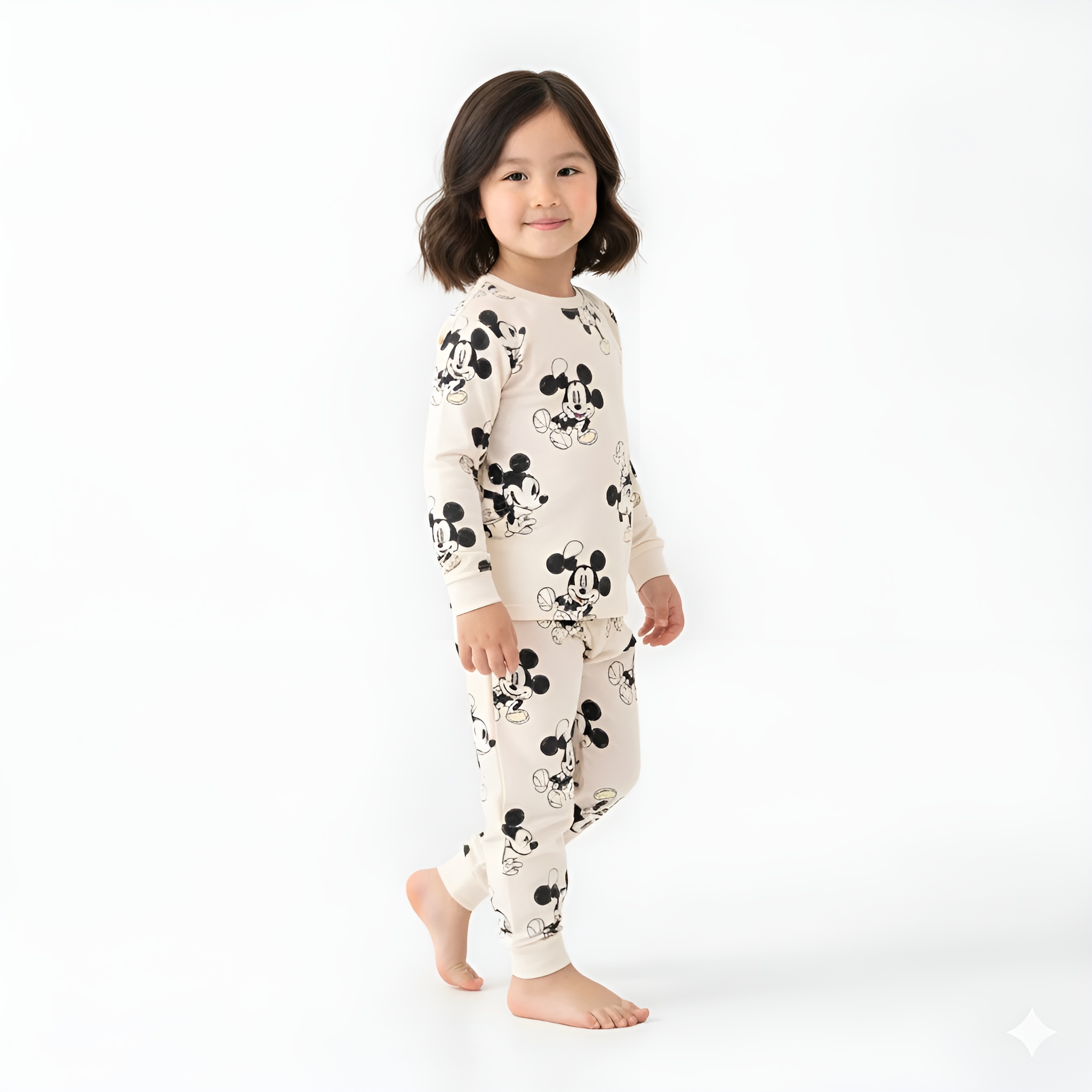 Mouse Printed Cotton Pajama Set