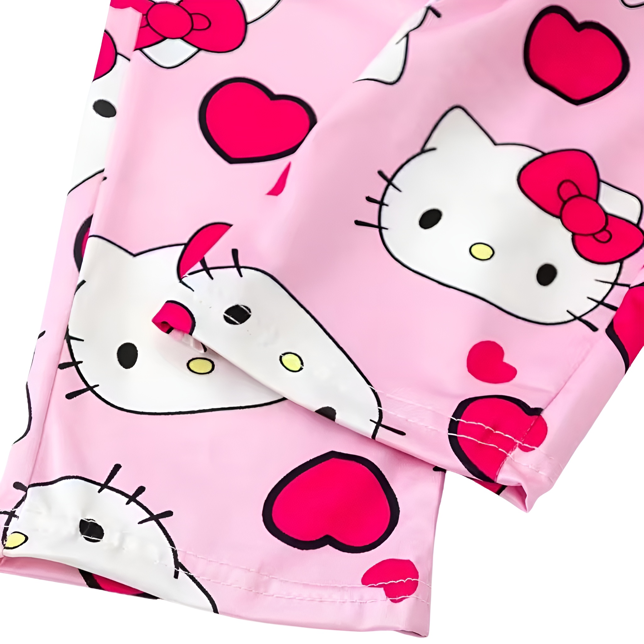 Pajama Set With Kitty Design For Girls