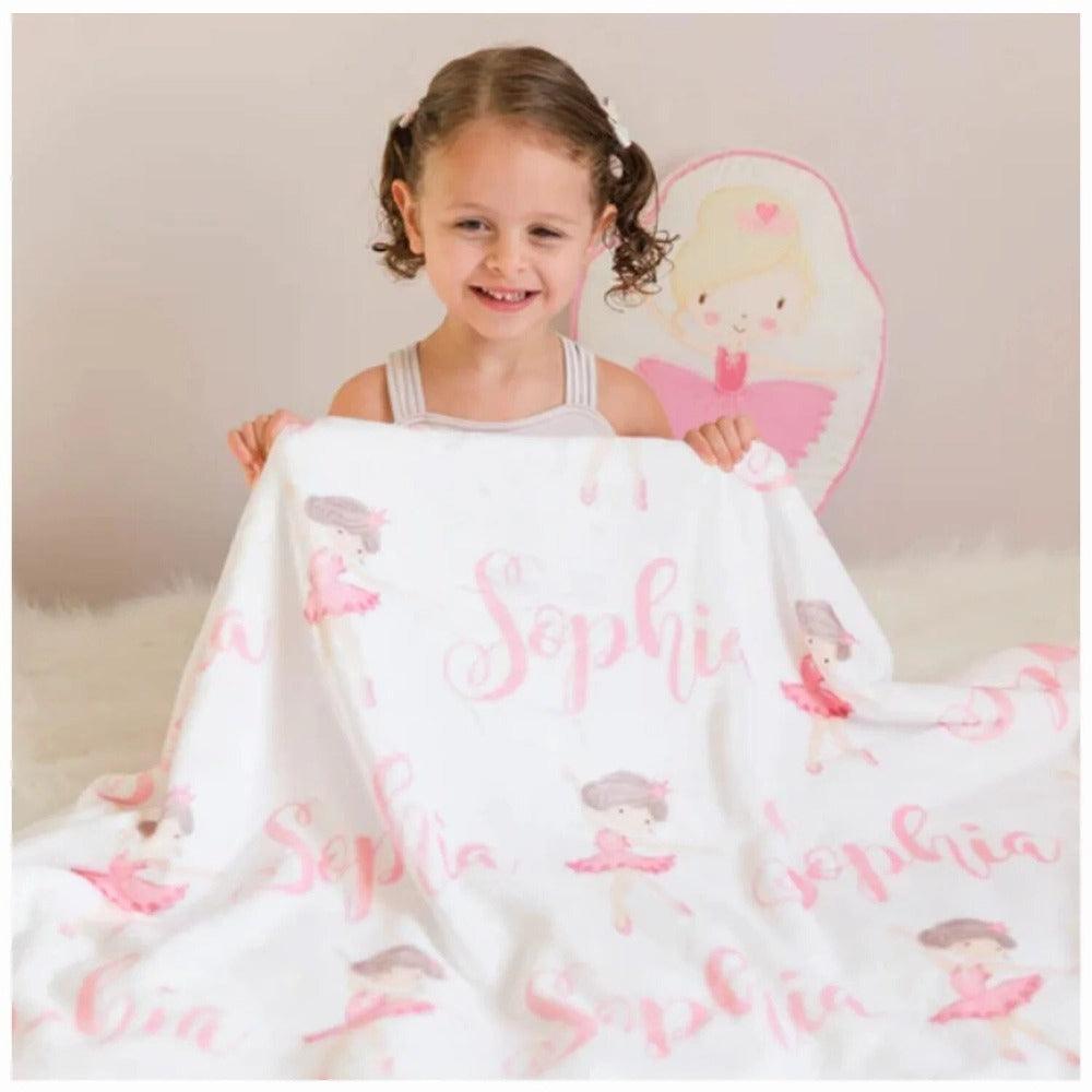 Custom Ballerina Name Blanket-Children Pajamas