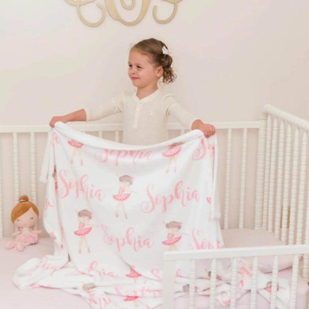 Custom Ballerina Name Blanket-Children Pajamas