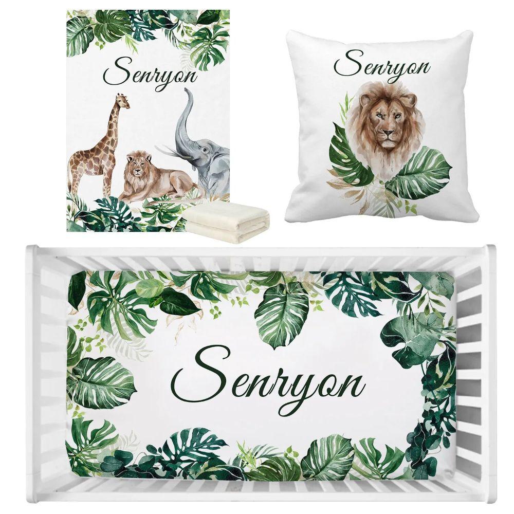 Personalized Jungle Leaves Bedding-Children Pajamas