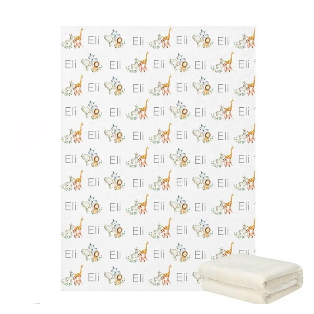 Custom Name Jungle Animals Crib Bedding-Children Pajamas