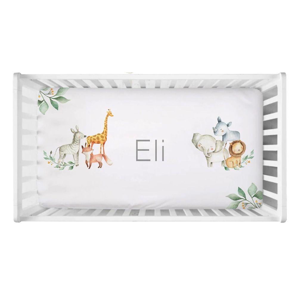 Custom Name Jungle Animals Crib Bedding-Children Pajamas