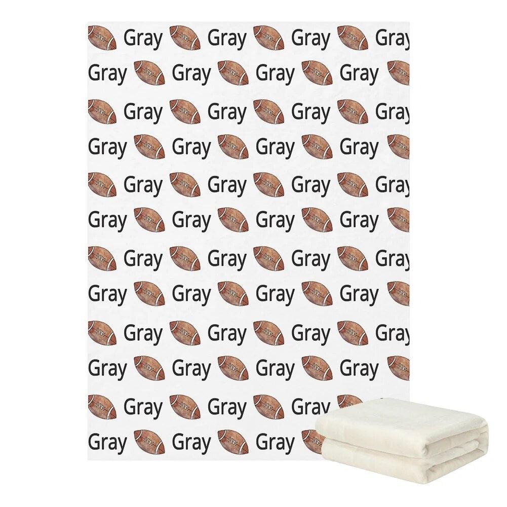 Personalized Soccer Blanket – Custom Baby Gift with Name-Children Pajamas