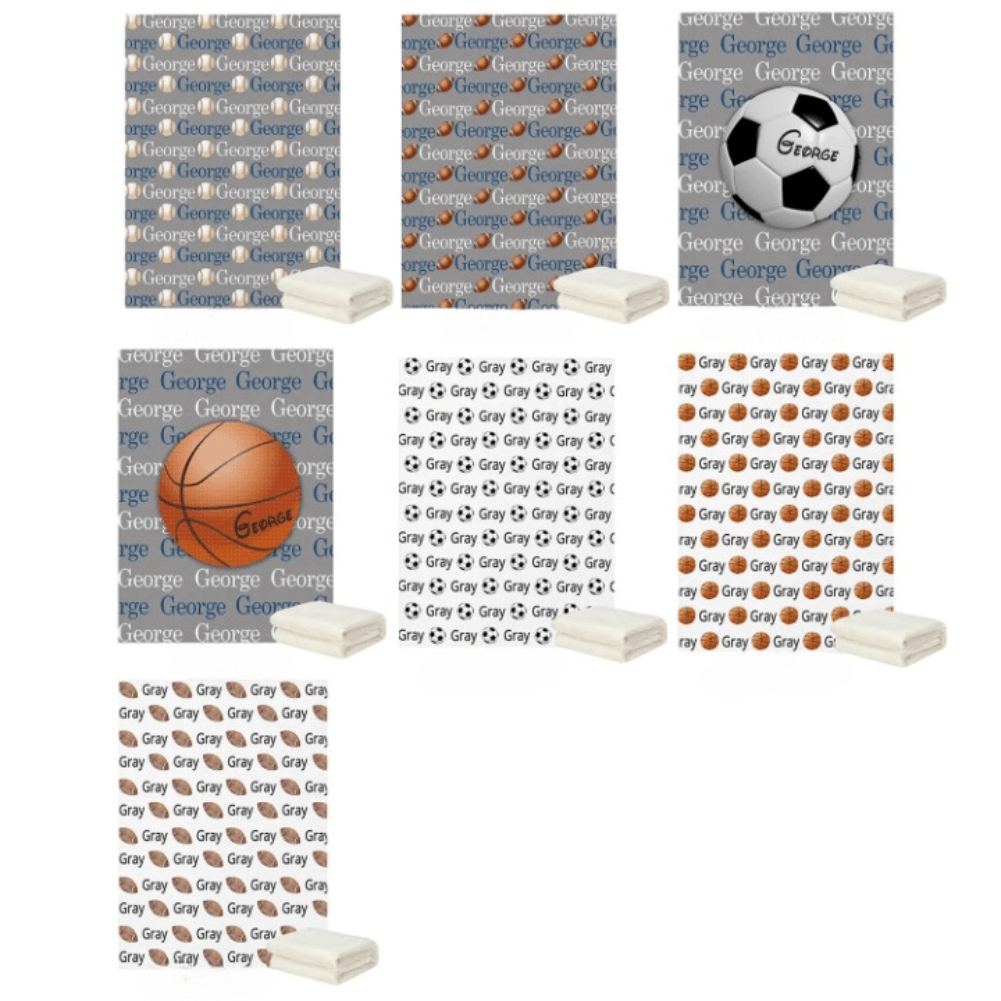 Personalized Soccer Blanket – Custom Baby Gift with Name-Children Pajamas