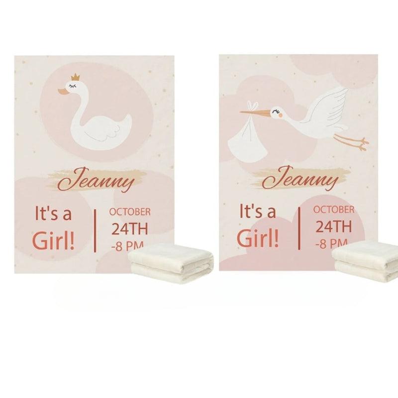 Personalized Swan Graphic Blanket-Children Pajamas