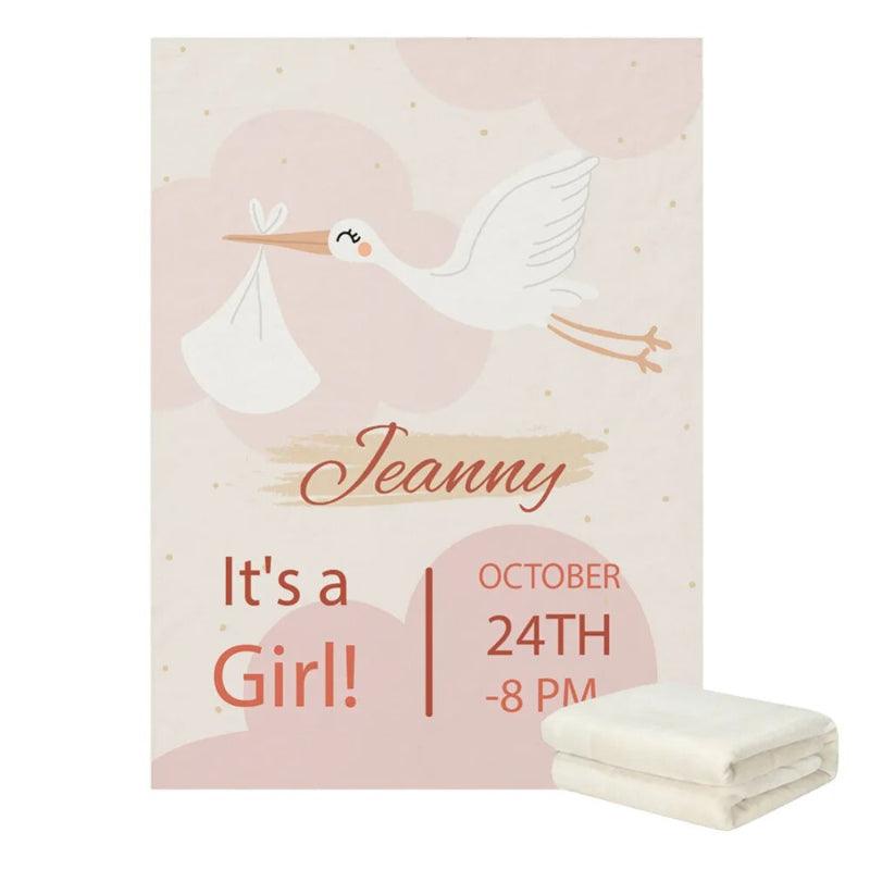 Personalized Swan Graphic Blanket-Children Pajamas