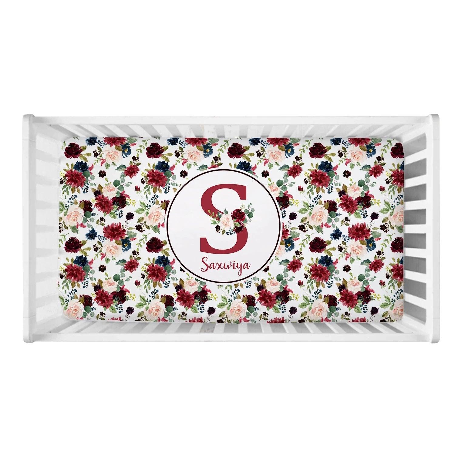 Personalized Watercolor Floral Bedding Set-Children Pajamas