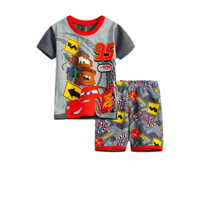 Kids Race Car Shorts Set – Dynamic Racing Themed Pajamas - Children Pajamas