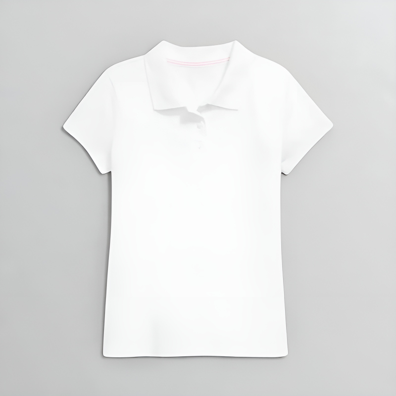 School Uniform Jersey Knit Polo Shirt For Girls
