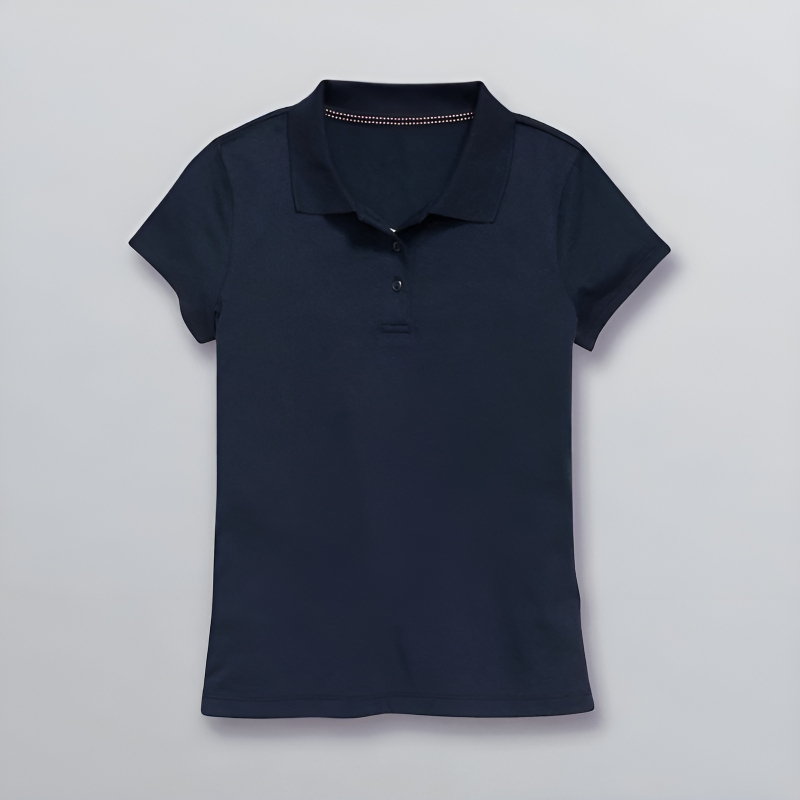 School Uniform Jersey Knit Polo Shirt For Girls
