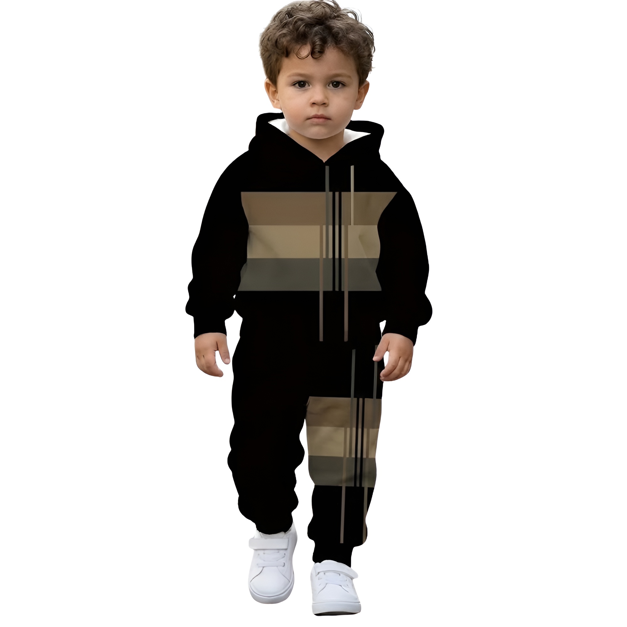 Striped Hoodie And Pants Set For Boys