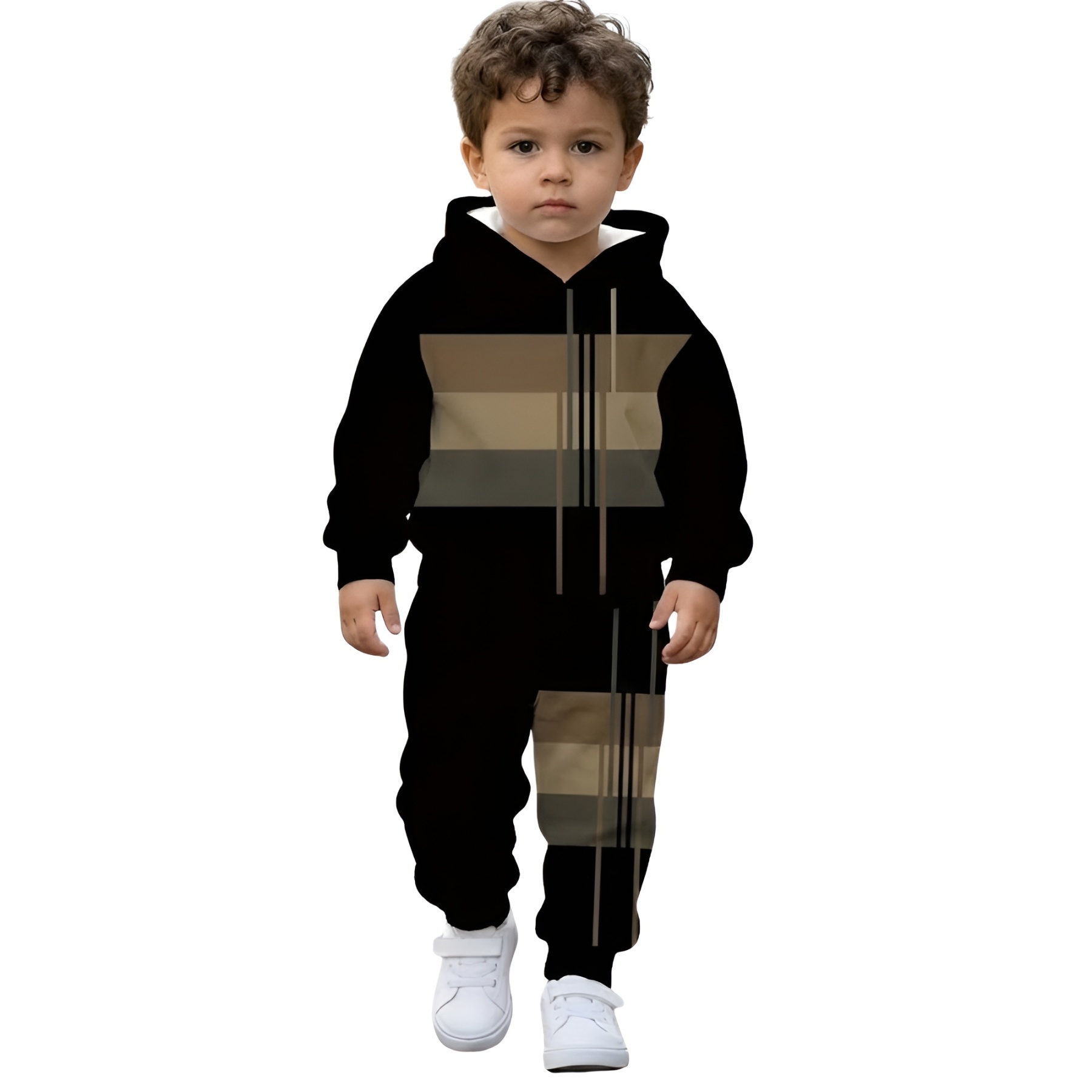 Striped Hoodie And Pants Set For Boys