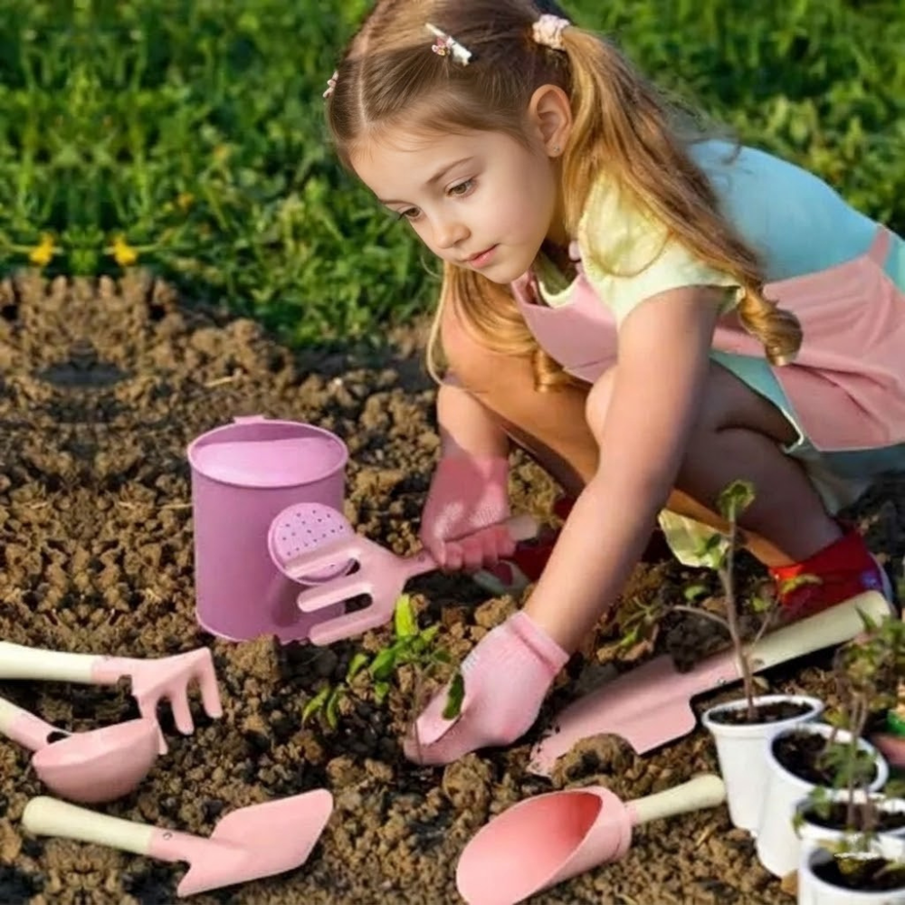 Tools Set 14 Pcs Tote Bag Watering Can For Toddlers