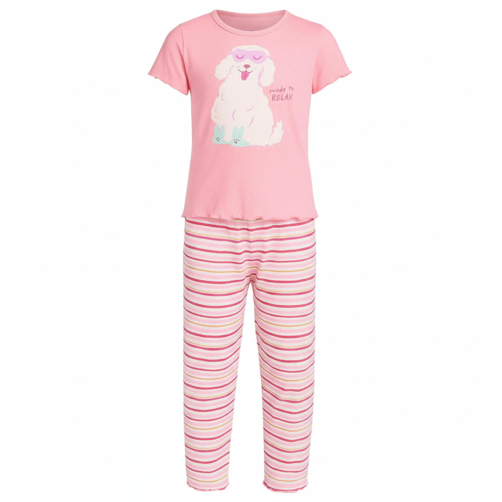 2 Piece Short Sleeve Printed Pajama Set