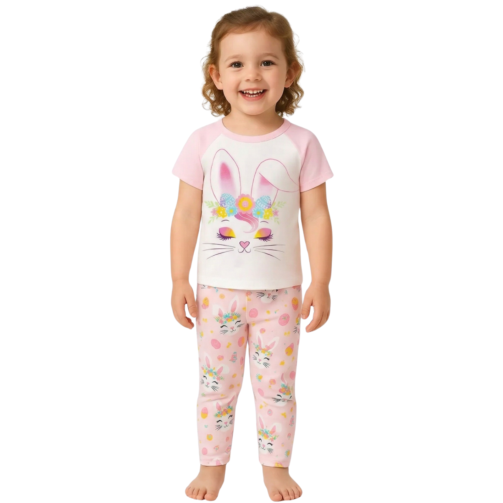 Cartoon Animal Themed Printed Pajama Set