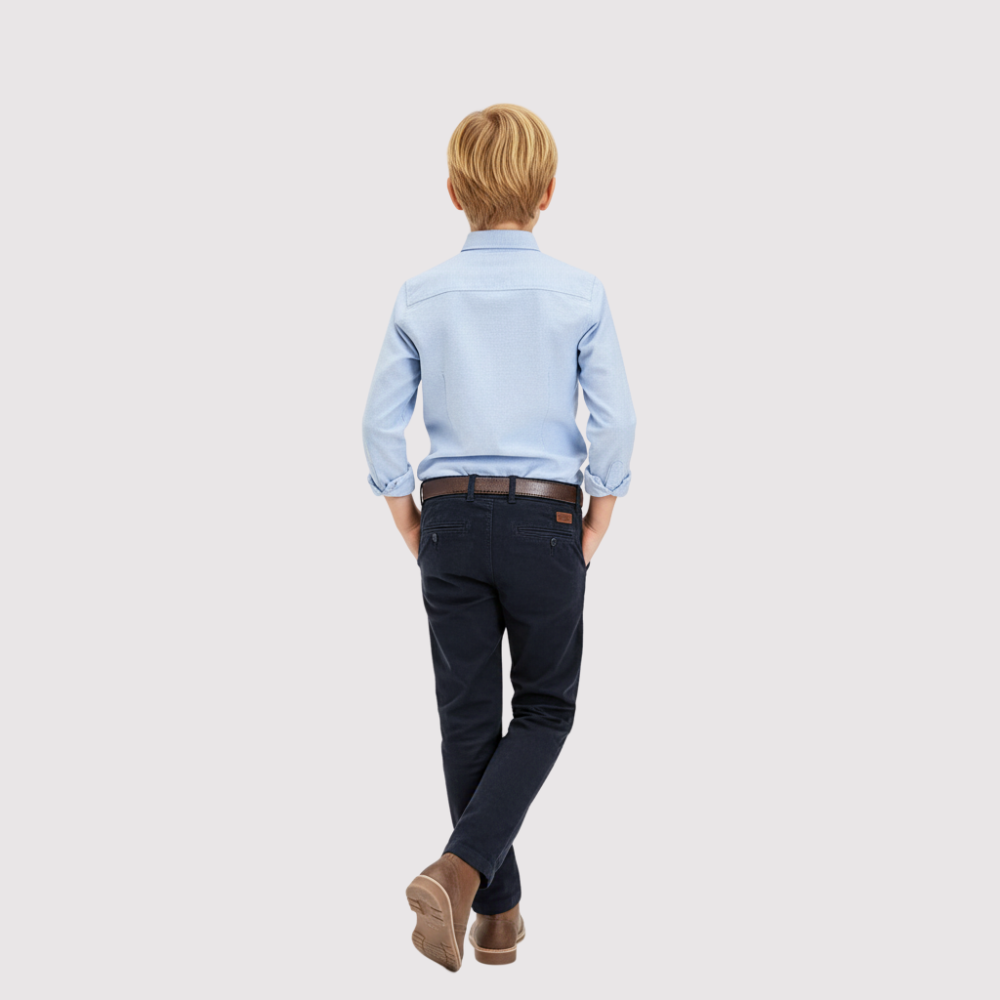 Boys Long Sleeve Oxford Button Down Shirt