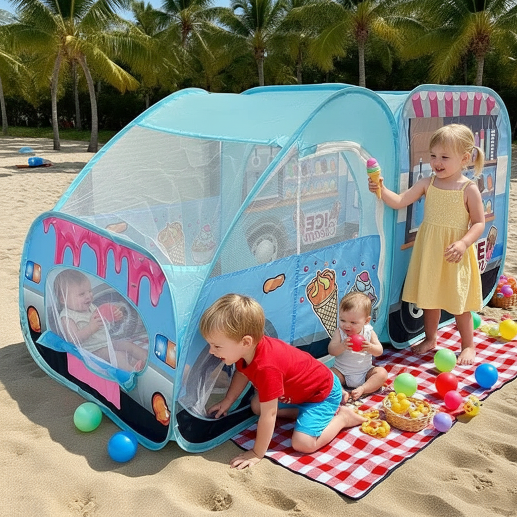 Kids Ice Cream Truck Play Tent
