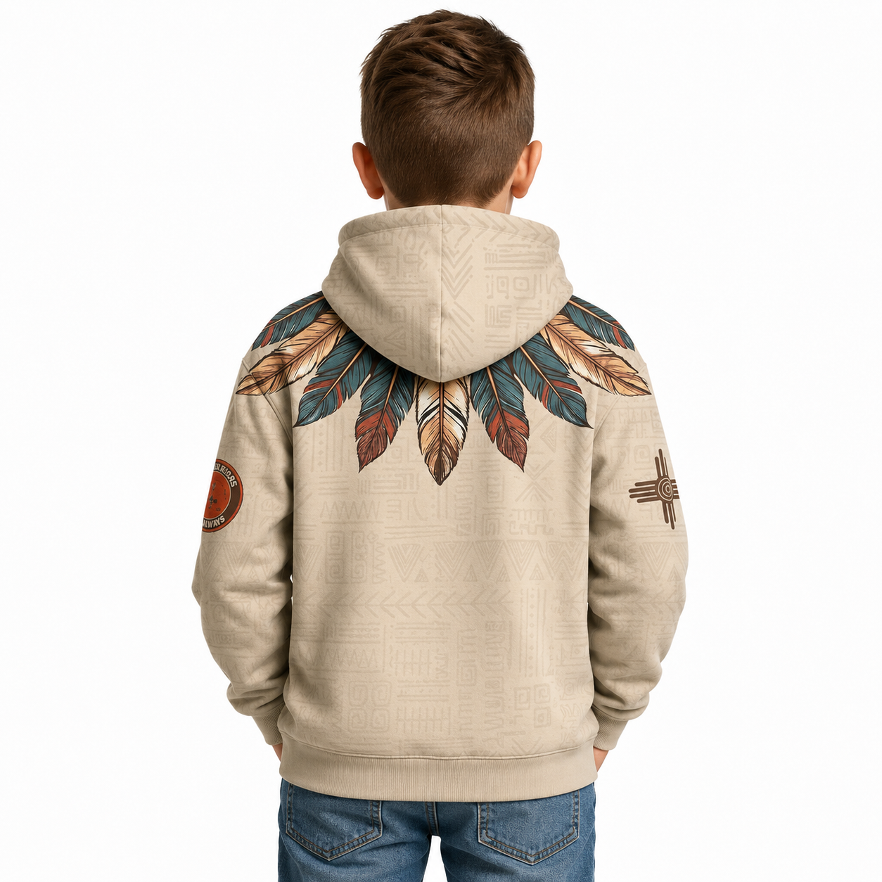 Cleveland Browns Football Themed Graphic Hoodie With Long Sleeve For Kids