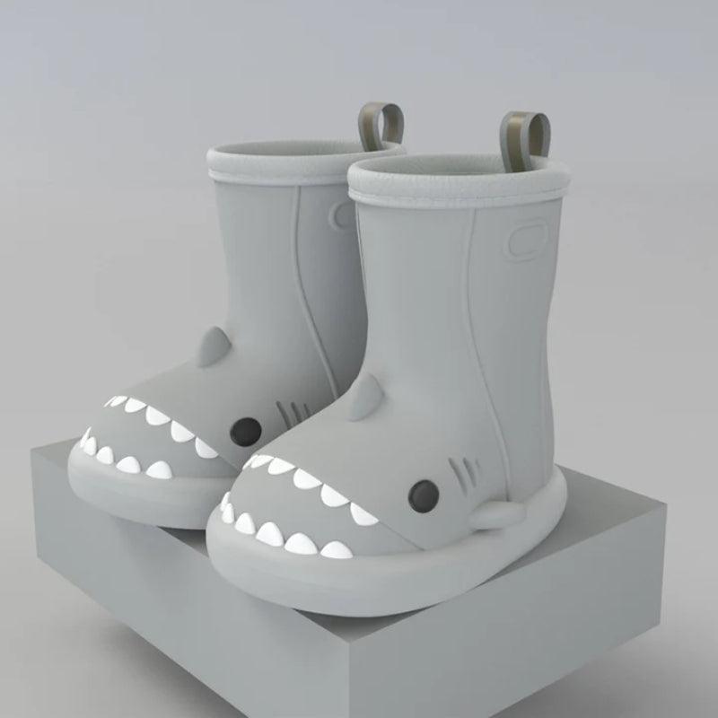 Shark Themed Rain Boots Fun and Functional Footwear-Children Pajamas