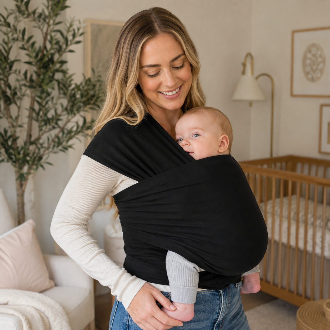 All In One Baby Wrap Carrier Sling For Infants And Toddlers Travel