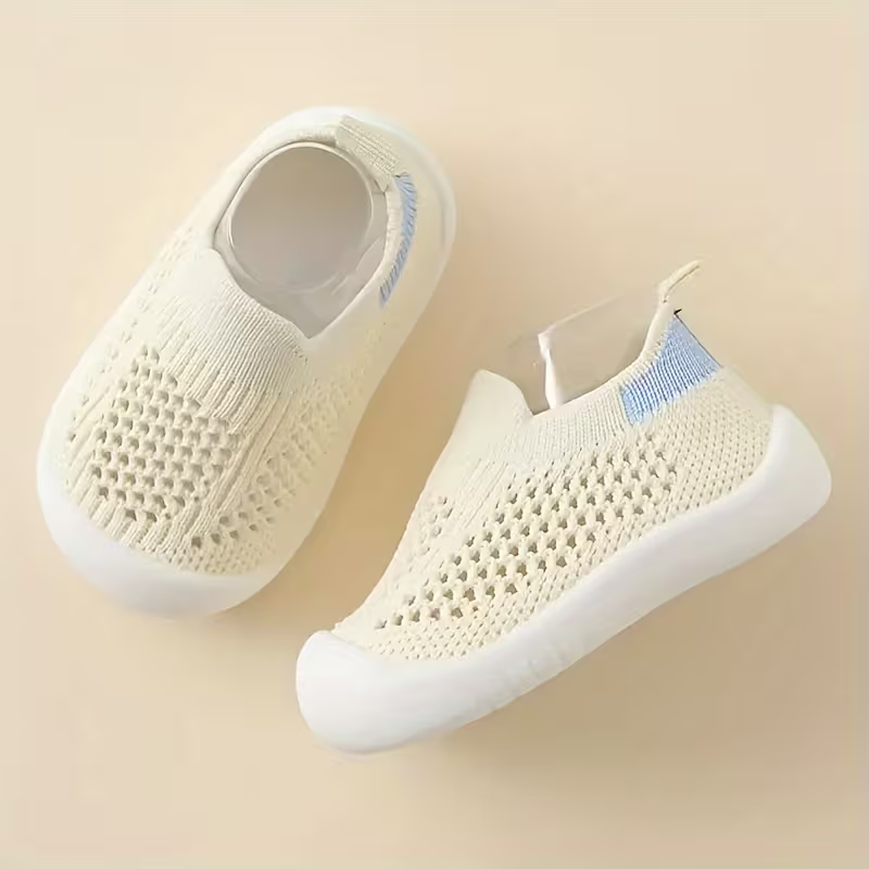 Kids Checkered Mesh Slip On Sneakers