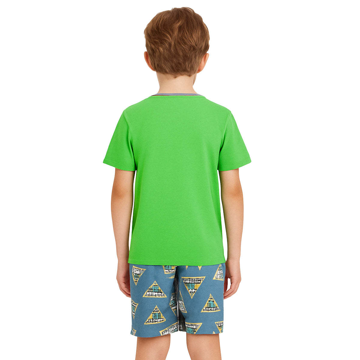 2 Piece Graphic Print Tee And Shorts Pajama Set