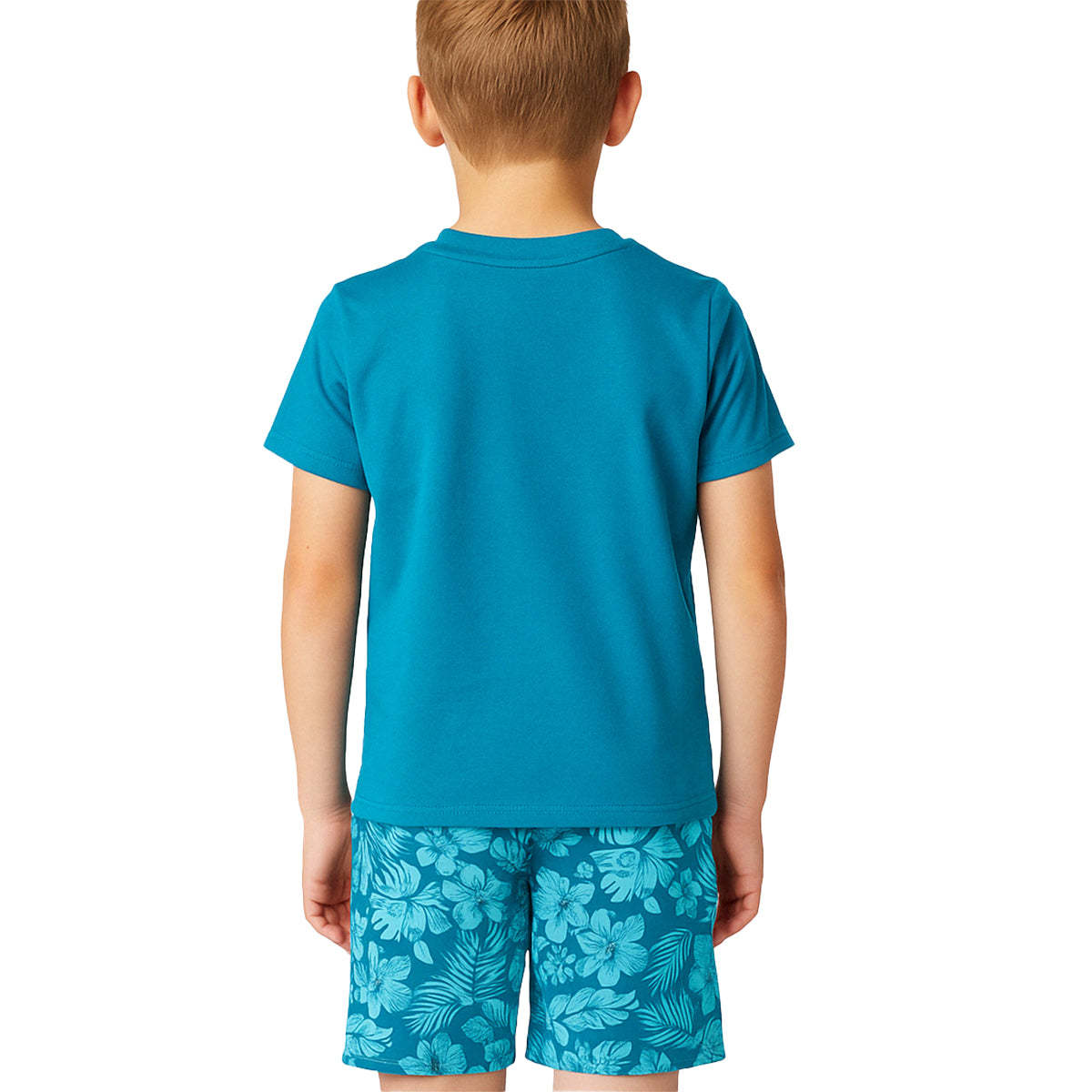 Tropical Patterned Henley Sleepwear Pajamas Set