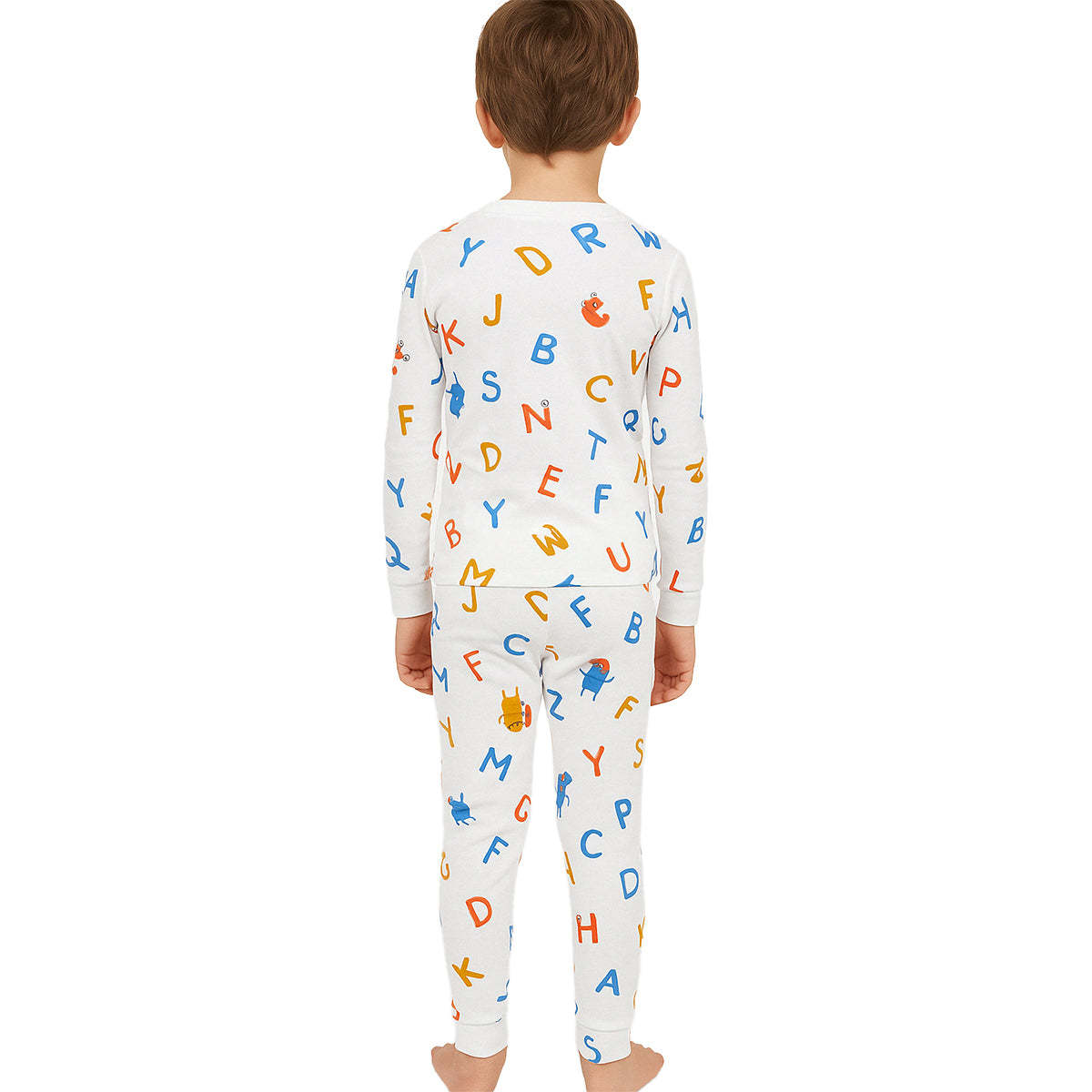 4 Piece Snug Fit Printed Pajamas Set