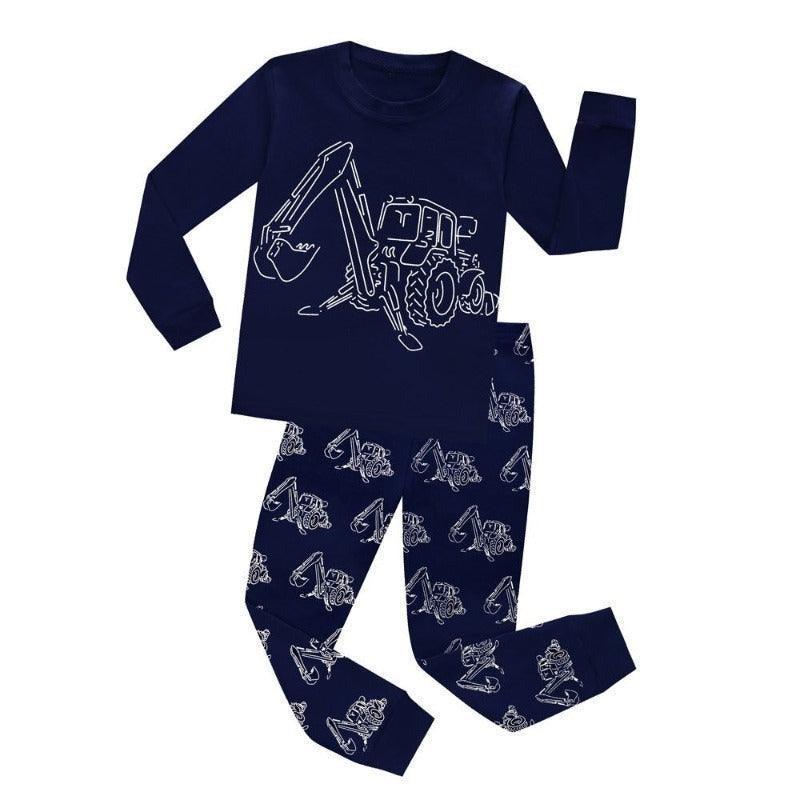 Dark Bulldozer Pajama Set - Children Pajamas