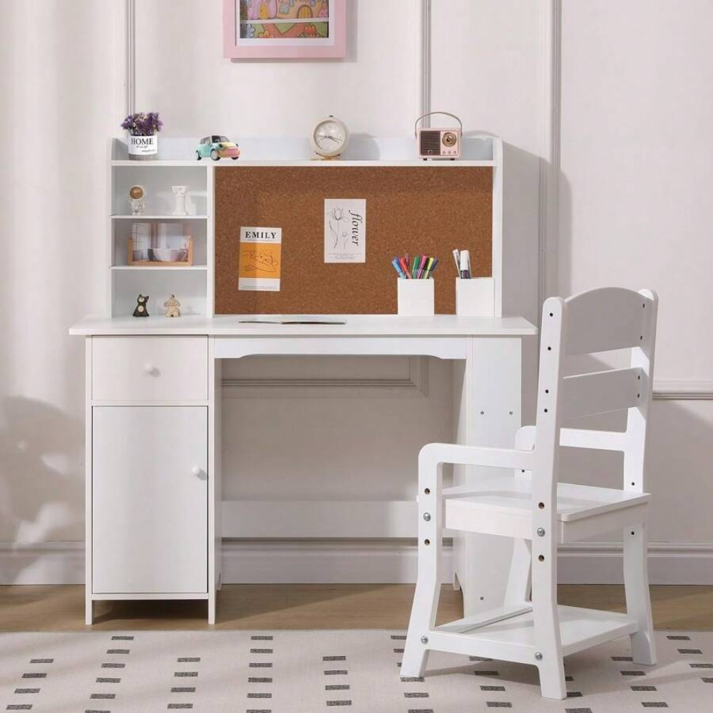 Kids Study Desk And Chair Set Wood Children Study Table Student