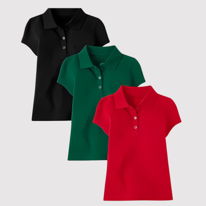 Pack Of 3 Short Sleeve Pique Shirt