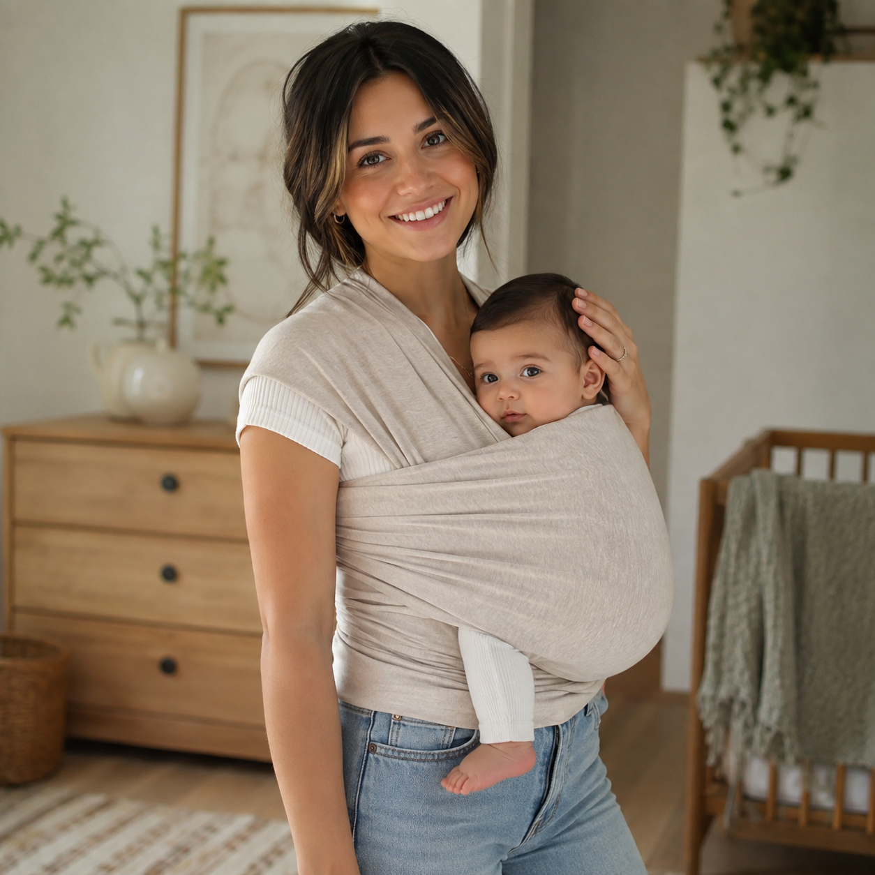 All In One Baby Wrap Carrier Sling For Infants And Toddlers Travel