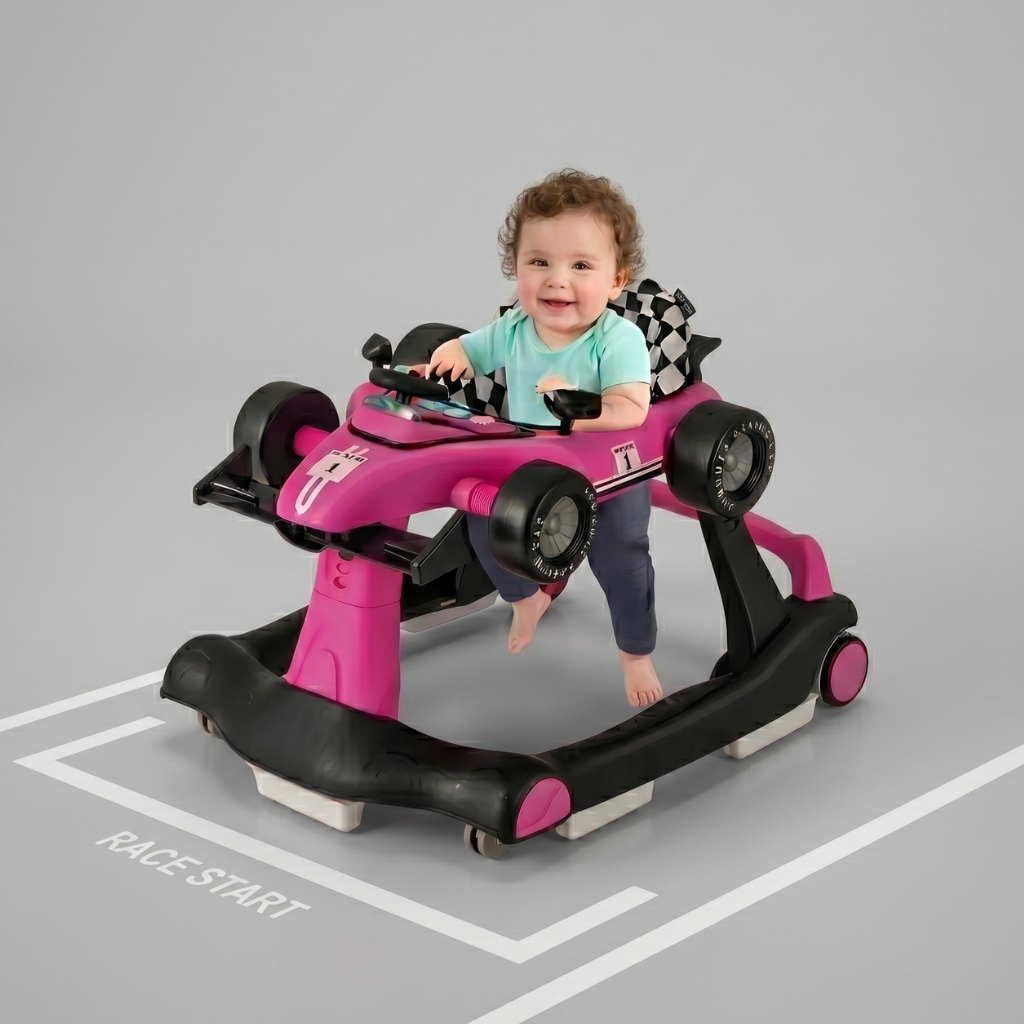 4 In 1 Foldable Adjustable Baby Activity Walker