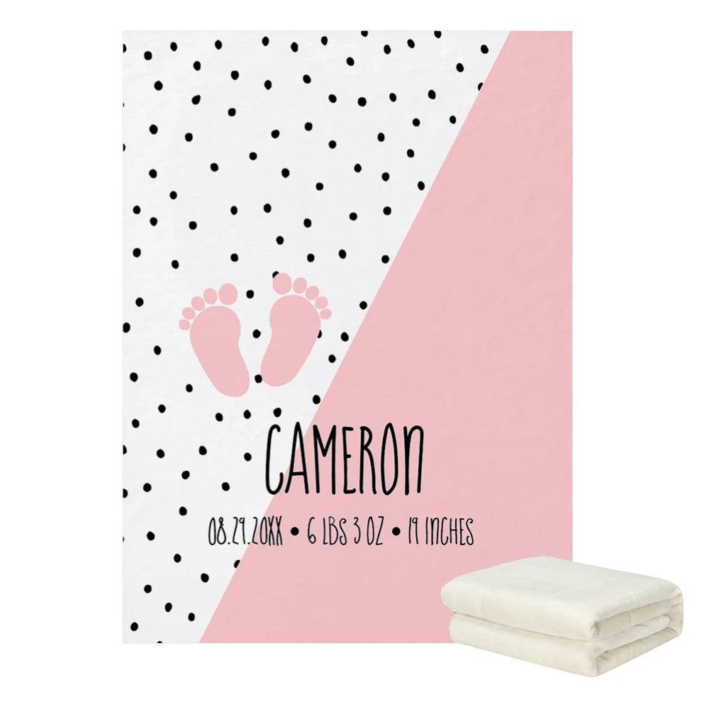 Birth Stats Personalized Blanket-Children Pajamas