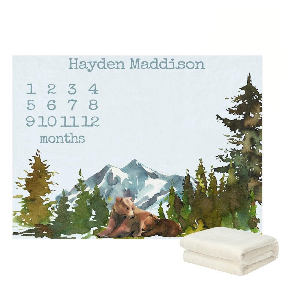 Custom Bear Deer Blanket-Children Pajamas