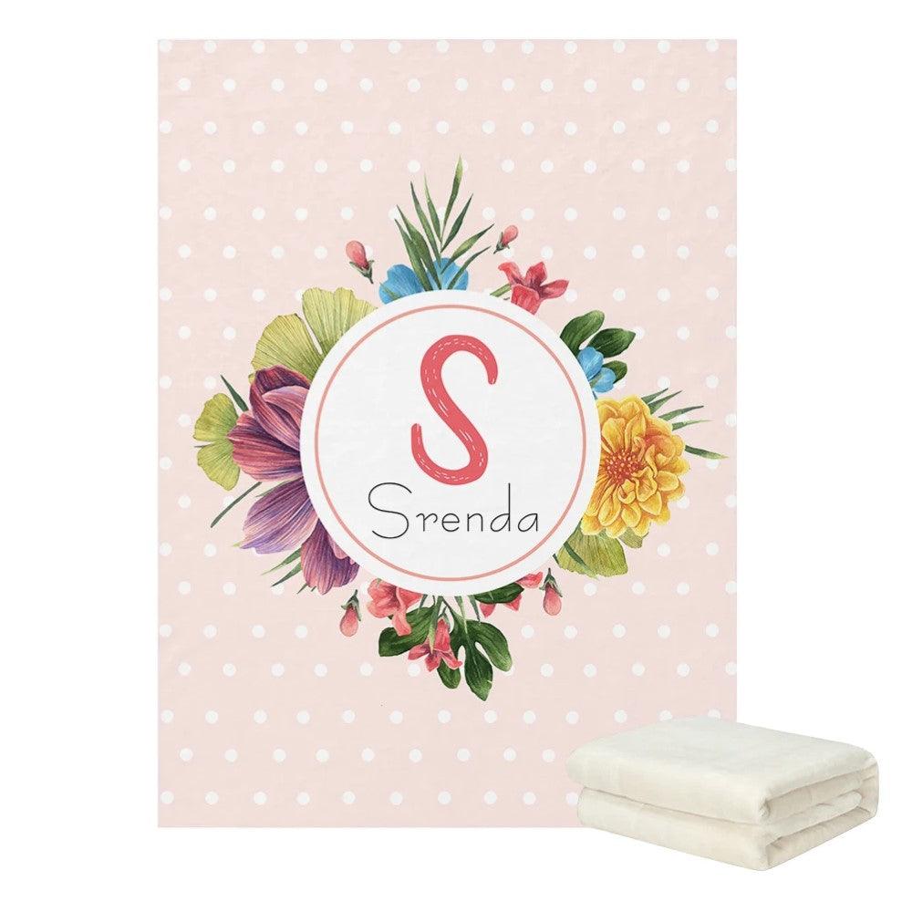 Tropical Flowers Blanket – Personalized Floral Fleece Baby Gift-Children Pajamas