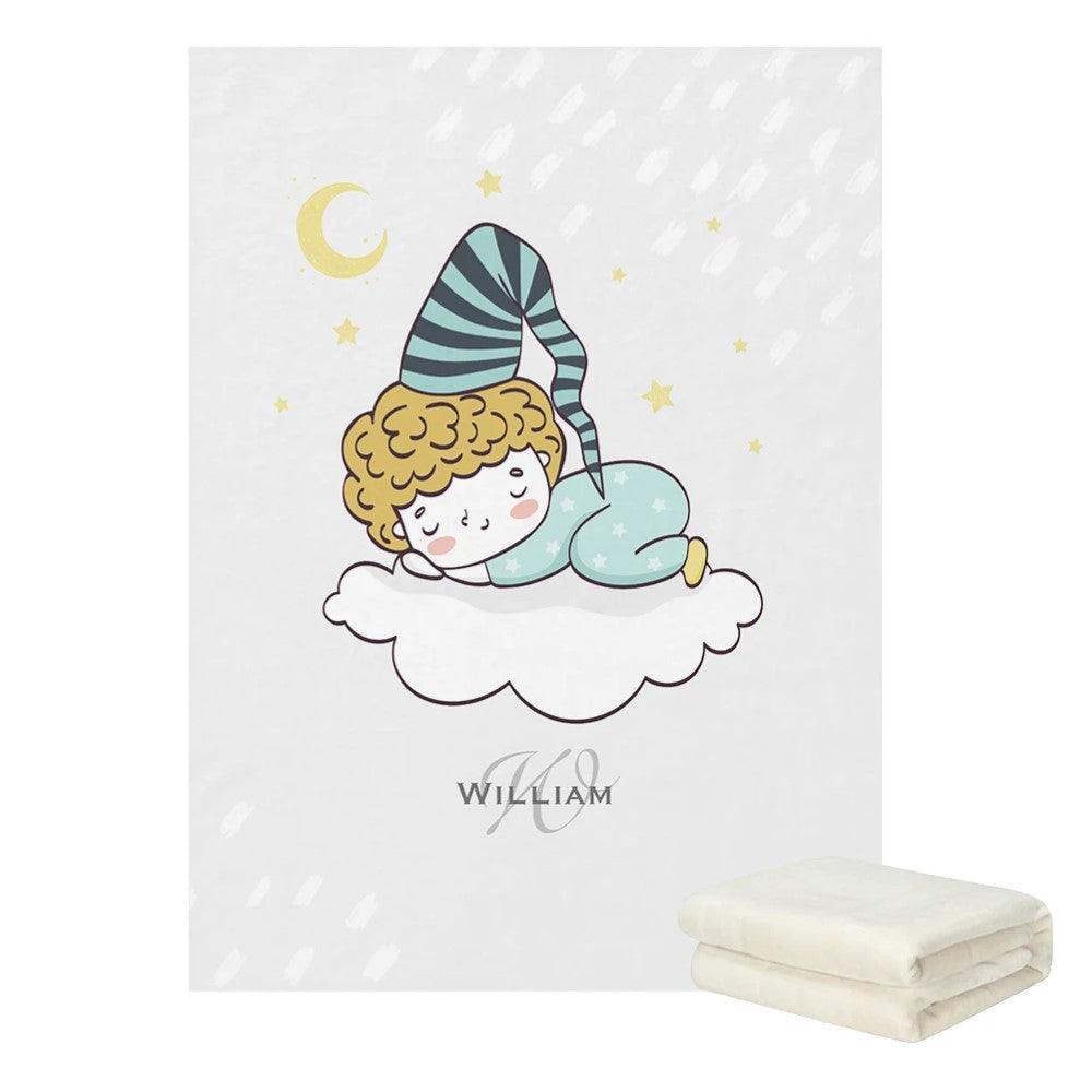 Time To Sleep Custom Name Blanket – Personalized Baby Gift-Children Pajamas