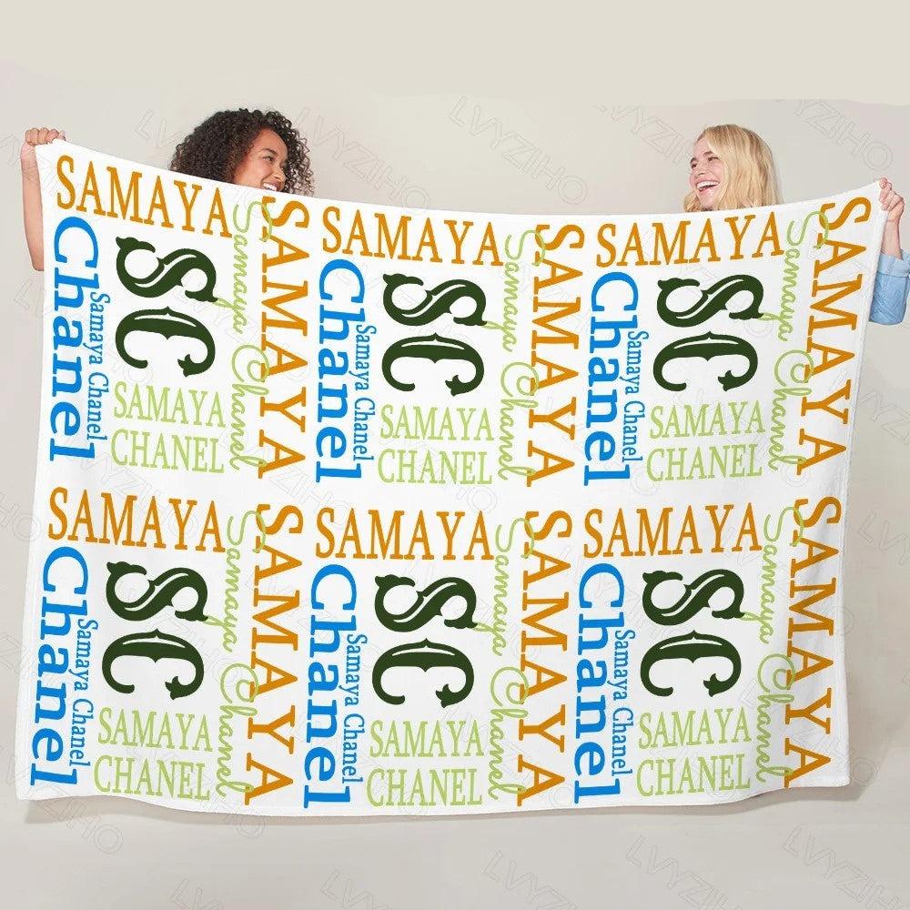 Color Block Name Blanket-Children Pajamas