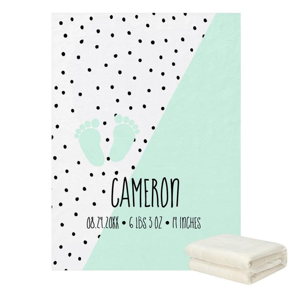 Birth Stats Personalized Blanket-Children Pajamas