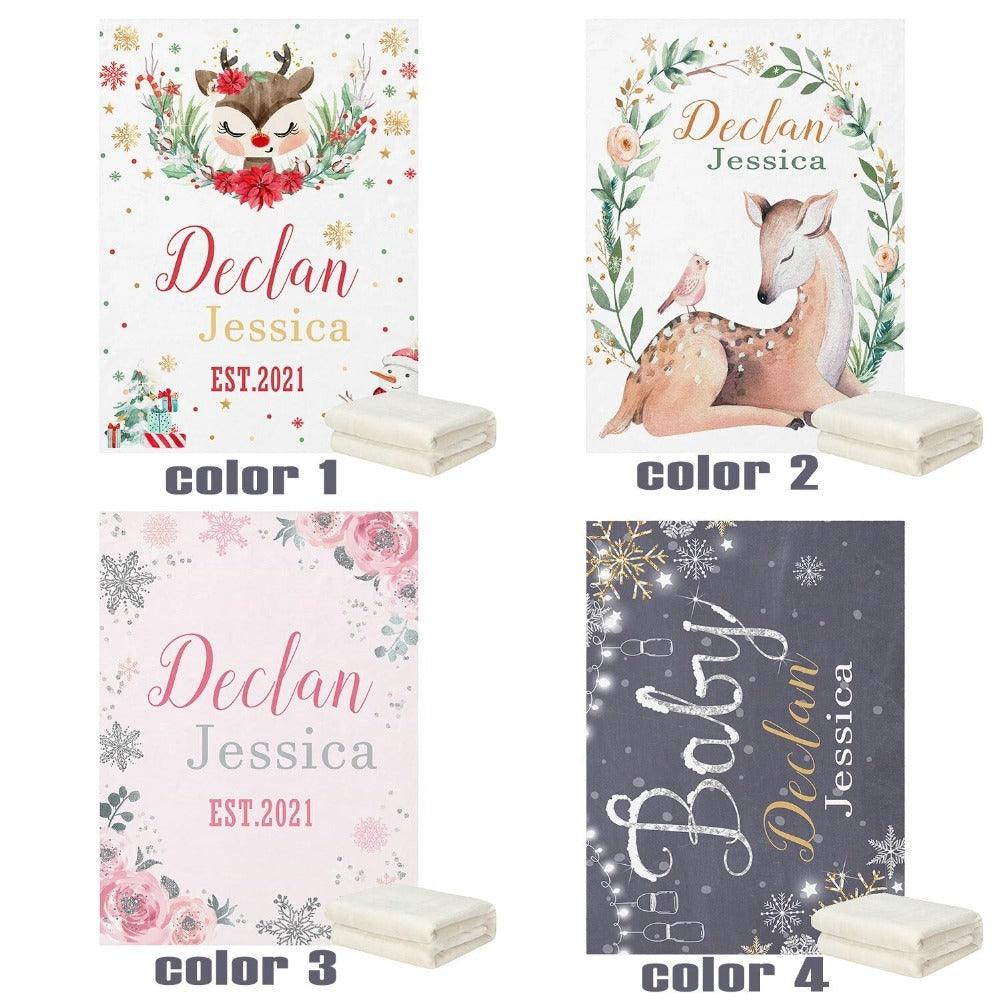 Custom Baby Blanket – Name & Date Coral Fleece Gift-Children Pajamas