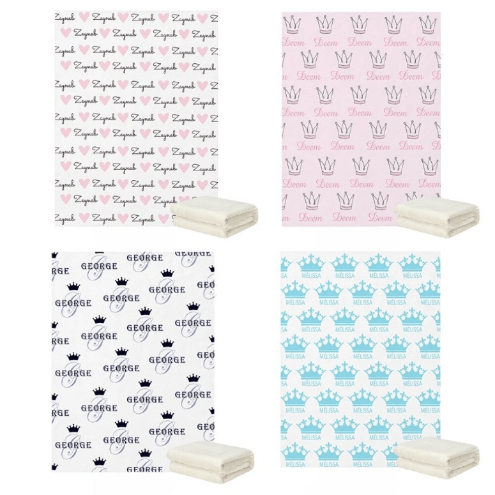 Graphic Name Blanket – Personalized Baby Blanket with Bold Design-Children Pajamas