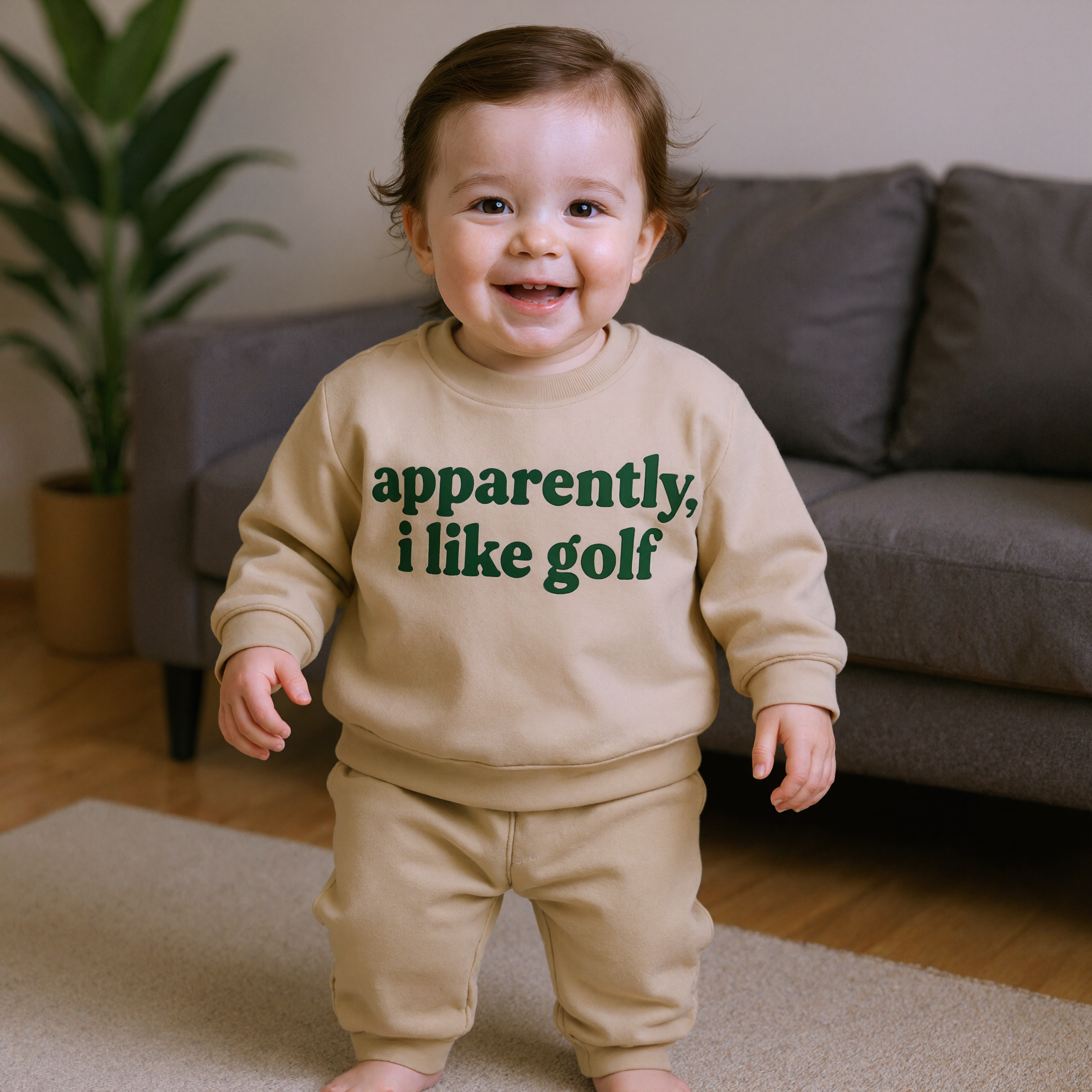 Apparently I Like Golf Baby Outfit Two Piece Set