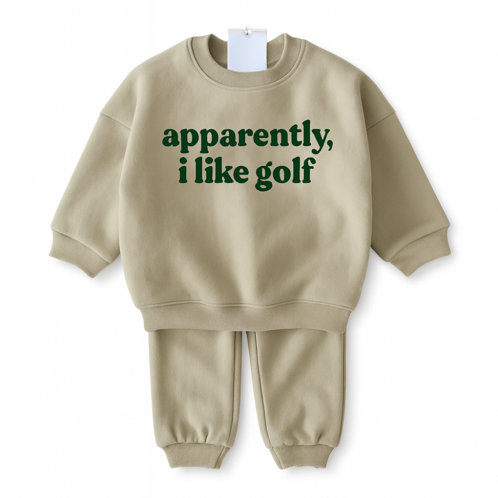 Apparently I Like Golf Baby Outfit Two Piece Set