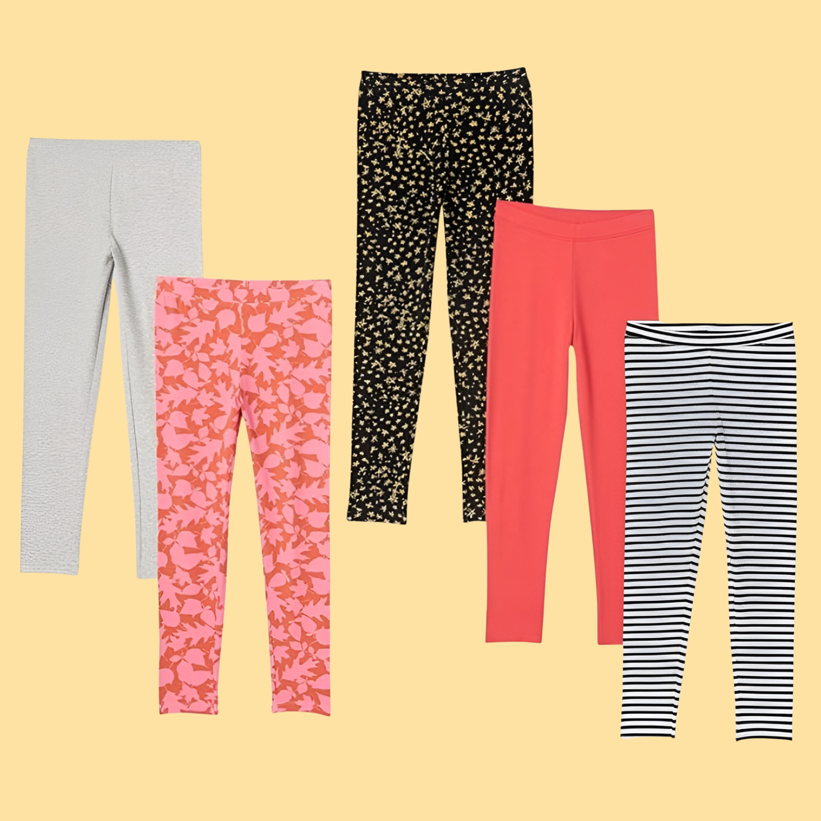 Girls and Toddlers Leggings Pack of 5